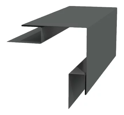 Планка угла наружного сложного 75х75х3000 Полиэстр 0.45 мм RAL 7005 Мышиный серый Планка угла наружного сложного 75х75х3000 Полиэстр 0.45 мм RAL 7005 Мышиный серый