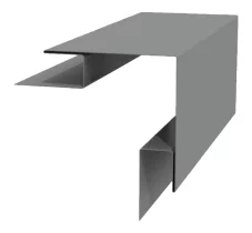 Планка угла наружного сложного 75х75х3000 NormanMP 0,5 мм RAL 9006 Белый алюминий