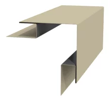 Планка угла наружного сложного 75х75х3000 Полиэстр 0.45 мм RAL 1015 Светлая слоновая кость