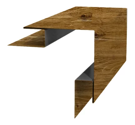 Планка угла наружного сложного 75х75х3000 ECOSTEEL текстурированный 0,5 мм Золотой дуб Планка угла наружного сложного 75х75х3000 ECOSTEEL текстурированный 0,5 мм Золотой дуб