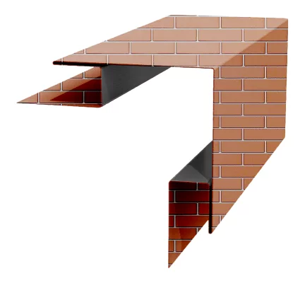 Планка угла наружного сложного 75х75х3000 (ЭС-01-Кирпич-0.5) Планка угла наружного сложного 75х75х3000 (ЭС-01-Кирпич-0.5)