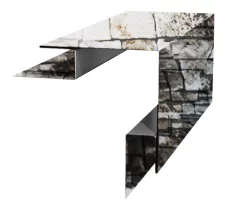 Планка угла наружного сложного 75х75х3000 ECOSTEEL глянцевый 0,5 мм Белый камень