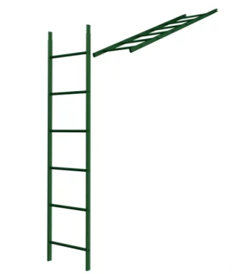 Лестница кровельная стеновая МП 440 х 1860 мм без кронштейнов Ral 6005 1шт и метизы