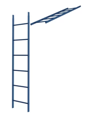 Лестница кровельная стеновая МП 440 х 1860 мм без кронштейнов Ral 5005 1шт и метизы