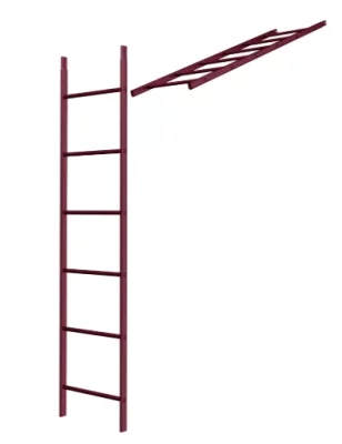 Лестница кровельная стеновая МП 440 х 1860 мм без кронштейнов Ral 3005 1шт и метизы Лестница кровельная стеновая МП 440 х 1860 мм без кронштейнов Ral 3005 1шт и метизы