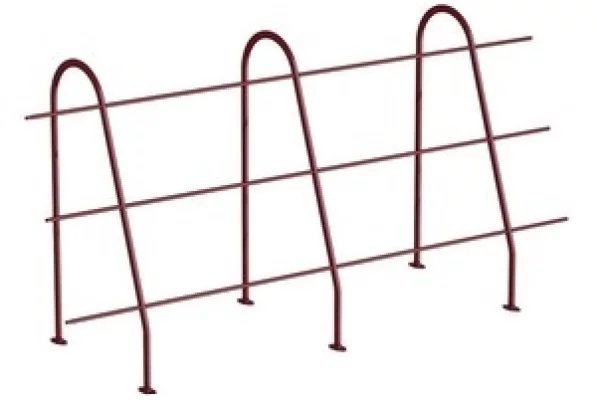 Ограждение кровельное ОК-h1200х3000 мм Ral 3005 Красное вино Ограждение кровельное ОК-h1200х3000 мм Ral 3005 Красное вино