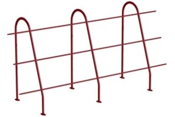 Ограждение кровельное ОК-h1200х3000 мм Ral 3011 Красно-коричневый Ограждение кровельное ОК-h1200х3000 мм Ral 3011 Красно-коричневый