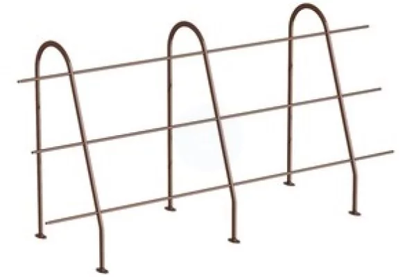 Ограждение кровельное ОК-h1200х3000 мм Ral 8017 Коричневый шоколад Ограждение кровельное ОК-h1200х3000 мм Ral 8017 Коричневый шоколад