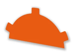 Заглушка конька круглого простая (ПЭ-01-2004-0.45) Оранжевая
