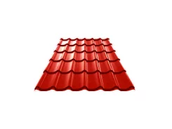 Металлочерепица Ламонтерра NormanMP 0,5 мм RAL 3020 Красный насыщенный