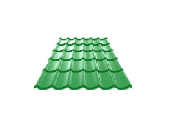 Металлочерепица Монтеррей-ТУ Полиэстр 0.5 мм RAL 6002 Зеленый лист