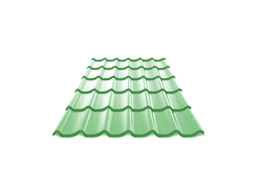 Металлочерепица Ламонтерра ГОСТ Полиэстр 0.45 мм RAL 6019 Зеленая пастель-1