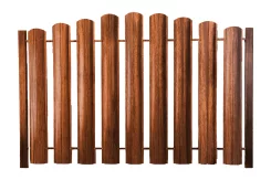 Штакетник ШТ-100 Полукруглый Экостил Мореный Дуб 0,5 мм глянцевый