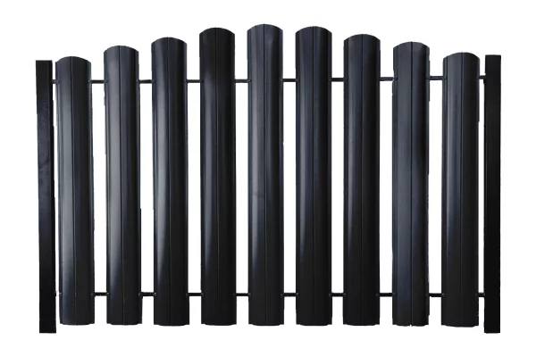 Штакетник ШТ-100 Полукруглый VikingMP E RAL 7024 Серый графит 0,5 мм-1 Штакетник ШТ-100 Полукруглый VikingMP E RAL 7024 Серый графит 0,5 мм-1