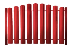 Металлический штакетник ШТ-100 Полукруглый Полиэстр ОН RAL 3020 Красный насыщенный