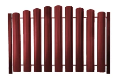 Металлический штакетник ШТ-100 Полукруглый Полиэстр ОН RAL 3011 Коричнево-красный