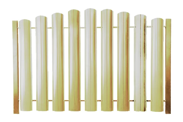 Металлический штакетник ШТ-100 Полукруглый Полиэстр ОН RAL 1015 Светлая слоновая кость-1 Металлический штакетник ШТ-100 Полукруглый Полиэстр ОН RAL 1015 Светлая слоновая кость-1