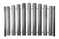 Евроштакетник ШТ-100 Полукруглый Полиэстр ОН RAL 9006 Белый алюминий