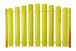 Штакетник полукруглый металлический ШТ-100 Цветной Норман RAL 1018 Желтый цинк