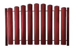 Металлический штакетник ШТ-100 Полукруглый Полиэстр ОН RAL 3003 Красный рубин