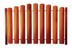 Металлический штакетник ШТ-100 Полукруглый Полиэстр ОН RAL 2004 Чистый оранжевый