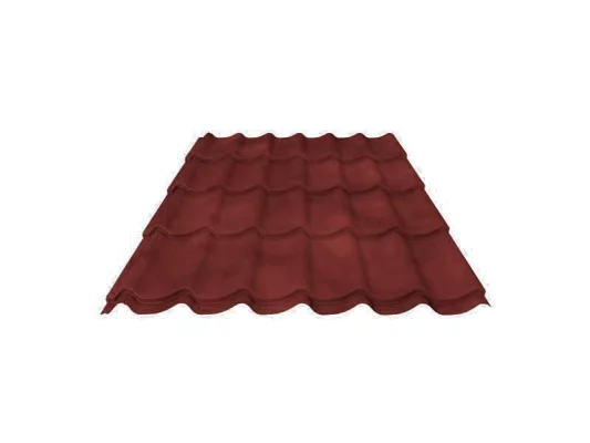 Металлочерепица ламонтерра Пурман 0.5 мм RAL 3005 Красное вино-1 Металлочерепица ламонтерра Пурман 0.5 мм RAL 3005 Красное вино-1
