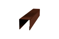 Планка П-образная 23х22х2000 (ПЭ-01-8017-0.45) Шоколадно-коричневый