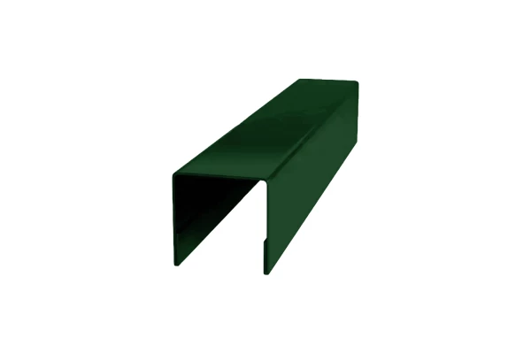 Планка П-образная Зеленый лист NormanMP 0.5 мм 13х27х2000