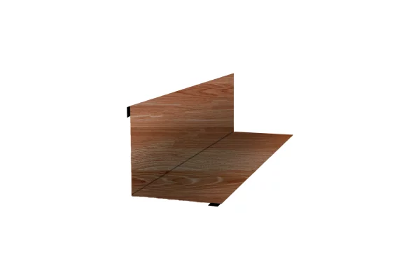 Планка угла внутреннего 75х75х3000 Экостил текстурированный 0,5 мм Кедр Планка угла внутреннего 75х75х3000 Экостил текстурированный 0,5 мм Кедр