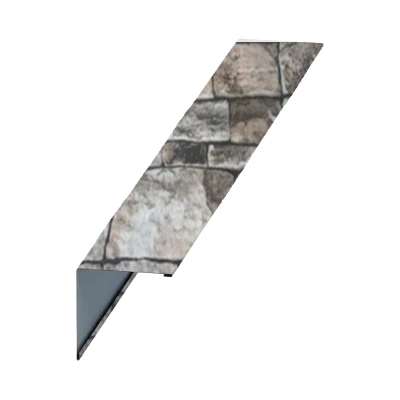 Планка угла наружного 75х75х3000 ECOSTEEL глянцевый 0,5 мм Белый камень
