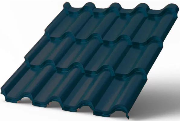 Металлочерепица Монтероссо-SL Полиэстр 0.45 мм RAL 5005 Синий насыщенный Металлочерепица Монтероссо-SL Полиэстр 0.45 мм RAL 5005 Синий насыщенный