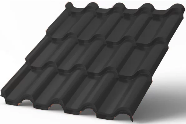 Металлочерепица Монтероссо-SL VikingMP 0.45 мм RAL 7024 Серый графит Металлочерепица Монтероссо-SL VikingMP 0.45 мм RAL 7024 Серый графит