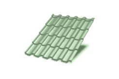 Металлочерепица Трамонтана-X NormanMP 0,5 мм RAL 6019 Зеленая пастель