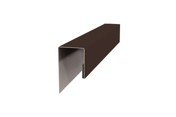 Планка J-профиль 24х18х3000 (ПЭ-01-8017-0.45) Коричневый шоколад Планка J-профиль 24х18х3000 (ПЭ-01-8017-0.45) Коричневый шоколад