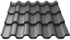 Металлочерепица Монтекристо-XL VikingMP E 0,5 мм RAL 7024 Серый графит