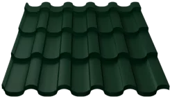 Металлочерепица Монтекристо-XL PURMAN 0,5 мм RAL 6005 Зеленый мох