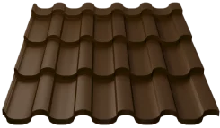 Металлочерепица Монтекристо-S PURETAN 0,5 мм RAL 8017 Коричневый шоколад