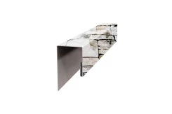 Планка J-профиль 24х18х3000 ECOSTEEL глянцевый 0,5 мм Белый камень продольный