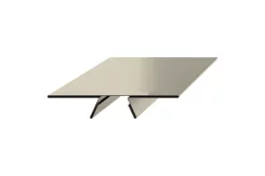 Планка стыковочная сборная нижняя Woodstock 50х33х2000 Полиэстр 0.45 мм RAL 1015 Светлая слоновая кость