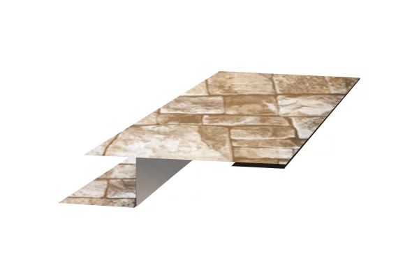 Планка стыковочная универсальная Woodstock 50х30х3000 ECOSTEEL глянцевый 0,5 мм Белый камень Планка стыковочная универсальная Woodstock 50х30х3000 ECOSTEEL глянцевый 0,5 мм Белый камень