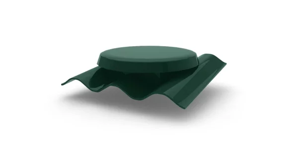 Выход вентиляции 160 на металлочерепицу Зеленый мох RAL6005 Металл Профиль Выход вентиляции 160 на металлочерепицу Зеленый мох RAL6005 Металл Профиль