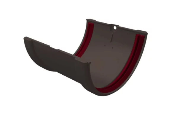 Соединитель желобов ПВХ Grand Line Стандарт Графит Соединитель желобов ПВХ Grand Line Стандарт Графит