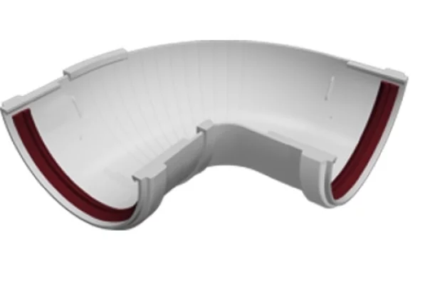 Угол желоба 90-150гр. составной ПВХ Белый Grand Line Стандарт Угол желоба 90-150гр. составной ПВХ Белый Grand Line Стандарт