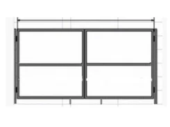 Каркас для ворот Высота 1,5 метра Ширина 4 метра RAL 7004 Серый