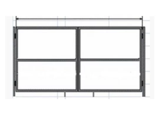 Каркас для ворот Высота 2 метра Ширина 4 метра RAL 7004 Серый Каркас для ворот Высота 2 метра Ширина 4 метра RAL 7004 Серый
