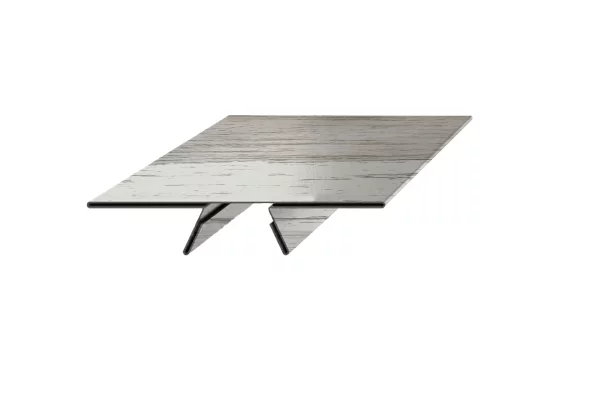 Планка угла внутреннего сборная верхняя Woodstock 58х23х2000 ECOSTEEL матовый 0,5 мм Беленый Дуб