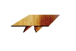 Планка угла внутреннего сборная верхняя Woodstock 58х23х2000 ECOSTEEL глянцевый 0,5 мм Мореный Дуб