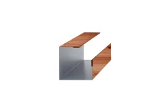Планка угла внутреннего сборная нижняя Woodstock 50х30х3000 Экостил текстурированный 0,5 мм Кедр