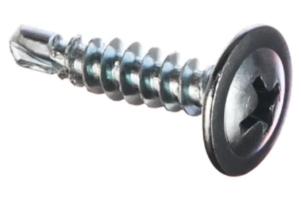 Саморез 4,2х32 оцинкованный с пресс-шайбой СВЕРЛО RAL 7024 Серый графит для крепления стальных листов к металлическим конструкциям HARDWEX Саморез 4,2х32 оцинкованный с пресс-шайбой СВЕРЛО RAL 7024 Серый графит для крепления стальных листов к металлическим конструкциям HARDWEX