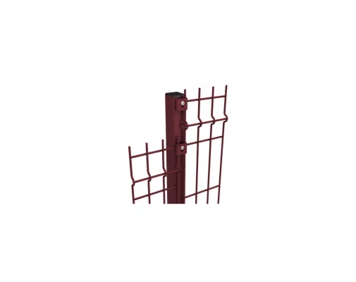 3d забор панель 3 V3 2700*1940 3мм Zn+ПП RAL3005 Красное вино-1